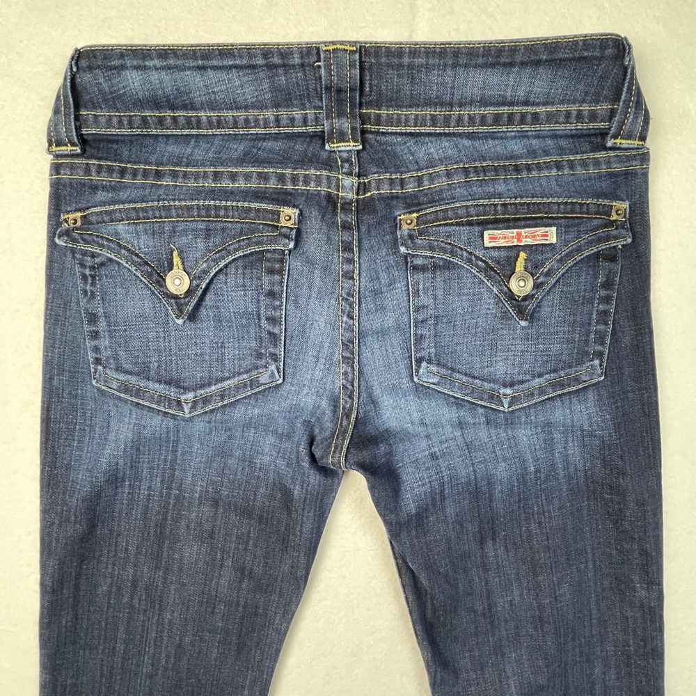 Hudson Jeans Womens Size 29 Low Rise Bootcut Stretch Denim Flap Pockets - Picture 4 of 10